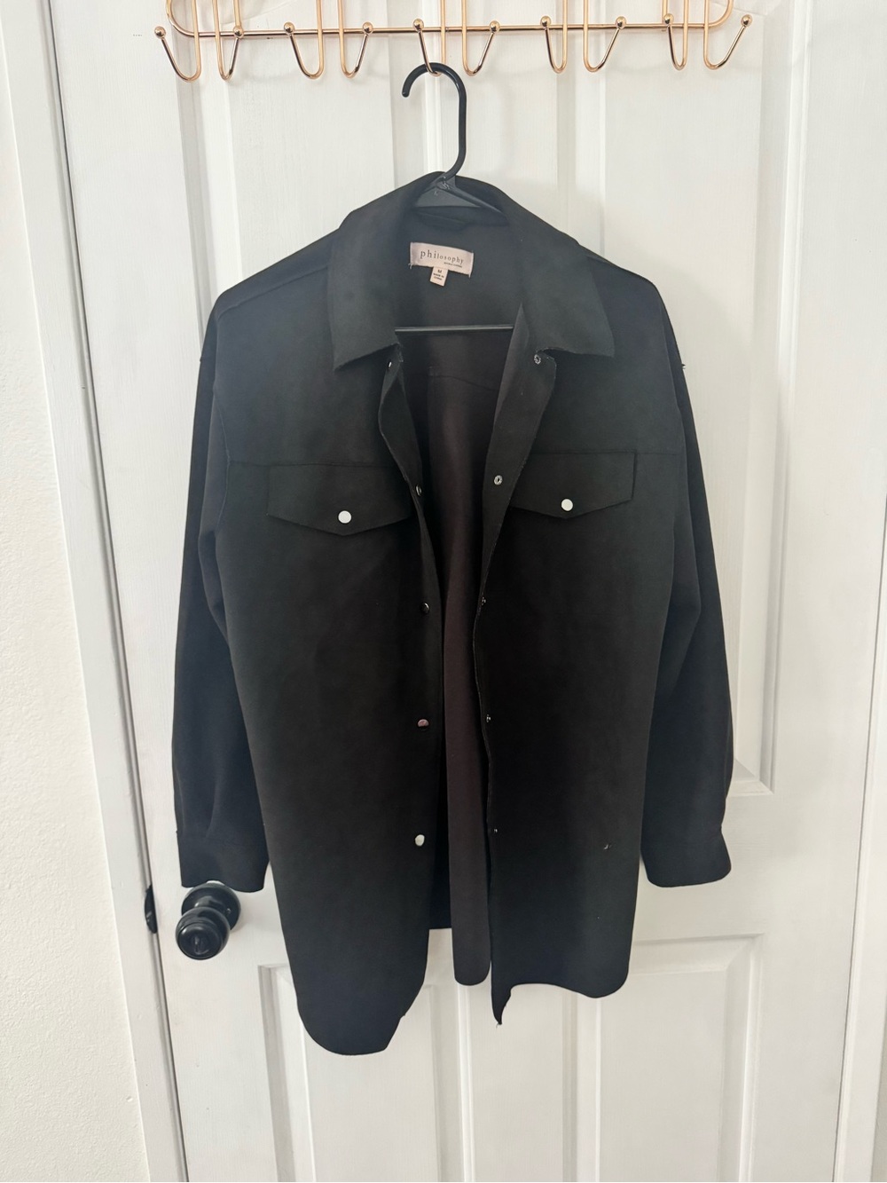 Women’s Black Snap-Front Jacket